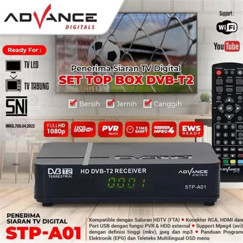 Jual Advance STB STP A01 STP A01 Set Top Box Digital TV DVB T2 SNI