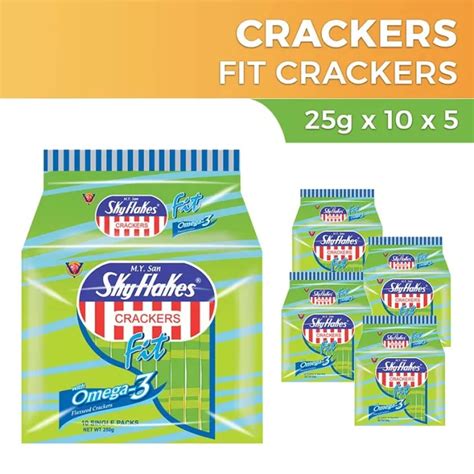 Skyflakes Fit Crackers Omega 3 With Flax Seeds 25g X 10 X 5 Lazada Ph