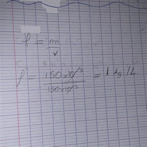 4 Si on pèse 150 mL d eau on trouve une masse de 150g Quelle est la