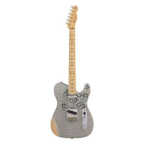 Fender Brad Paisley Road Worn Telecaster Silver Sparkle Electric Guitar