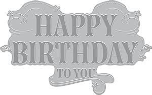 Amazon Hero Arts Hp Happy Birthday Letterpress And Foil Plate