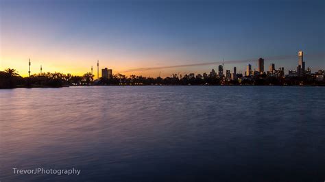 Sunset Over Albert Park Lake Albert Park Lake Sunset Albert Park