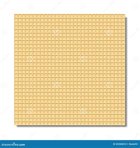 Waffle Texture Wafer Pattern Biscuit Background Square Crispy Vector