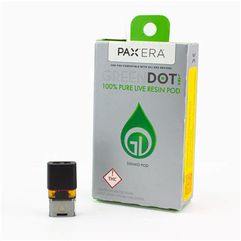 Green Dot Live Resin Pax Pod Citrus Lemon Blend 500mg Med