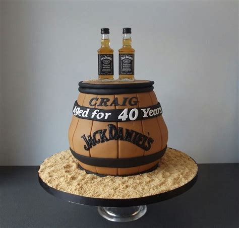 Jack Daniels Barrel Cake Barrel Cake 40th Birthday Cakes Birthday