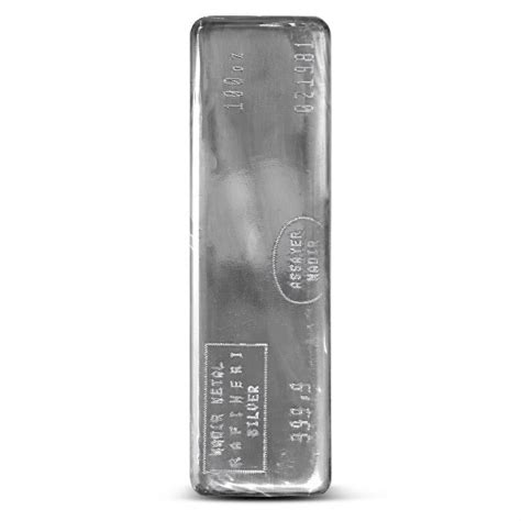 100 Oz Nadir Refinery Silver Bar New L BGASC