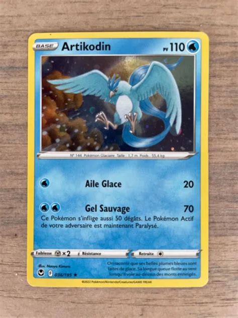 CARTE POKÉMON ARTIKODIN 036 195 Holographique RARE FR EUR 1 50