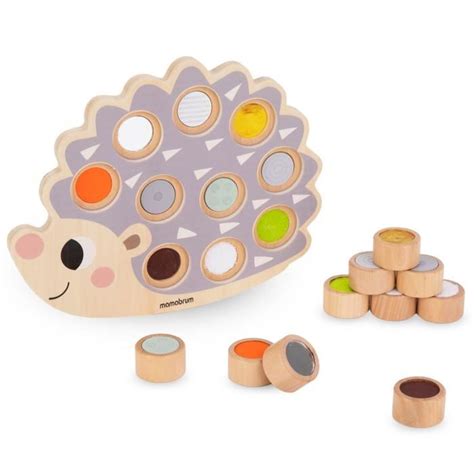 Hérisson en bois Puzzle sensoriel Montessori Cdiscount Jeux Jouets