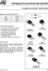 Stps Cw Datasheet Power Schottky Rectifier