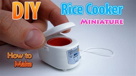 DIY Realistic Miniature Rice Cooker DollHouse No Polymer Clay