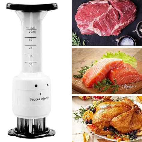 2 In 1 Meat Tenderizer Sauce Marinade Injector Bbq Meat Steak Beef