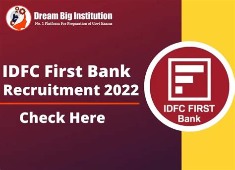 IDFC First Bank Recruitment 2022 Notification PDF Apply Now