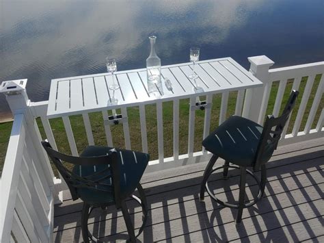 Deck Rail Table Fits Patio Or Deck Railing As A Dining