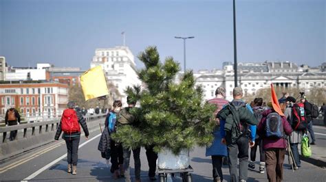 Environmental activists block parts of central London in climate change ...