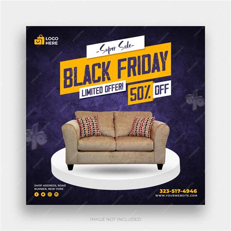 Premium PSD | Special offer black friday sofa collection design