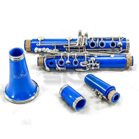 Upgraded New Band Approved Sky Blue Clarinet W Mouthpiece Reeds Cloth