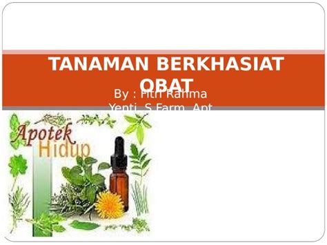 PPT TANAMAN BERKHASIAT OBAT DOKUMEN TIPS