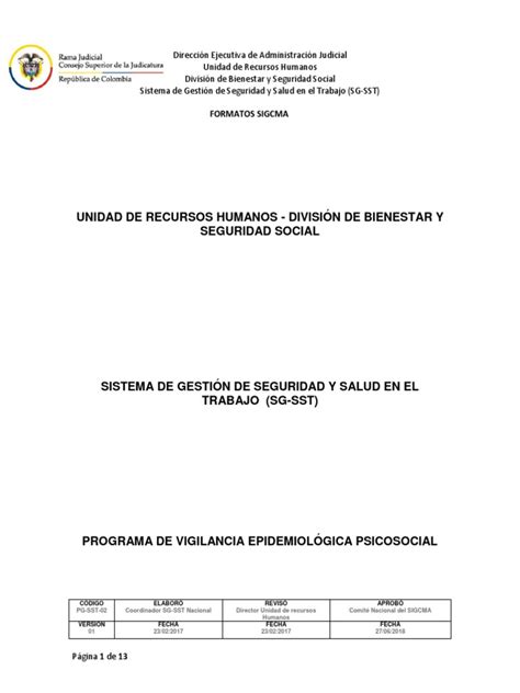 Pve Riesgo Psicosocial Pdf Gestión De Recursos Humanos Planificación