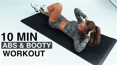 10 Min Abs And Booty Workout No Equipment Youtube