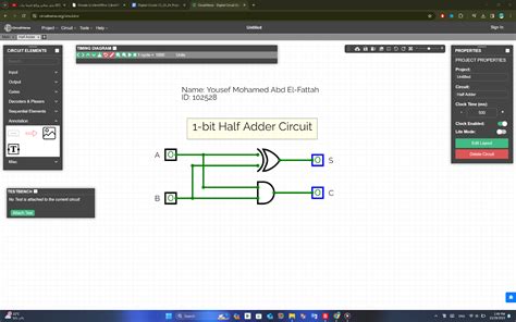 CircuitVerse - Adder subtractor Circuit detail explanation