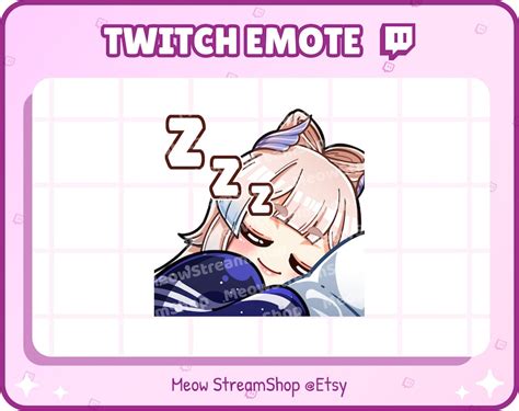 Twitch Emote Sangonomiya Kokomi Sleep Emotes Genshin Etsy Canada