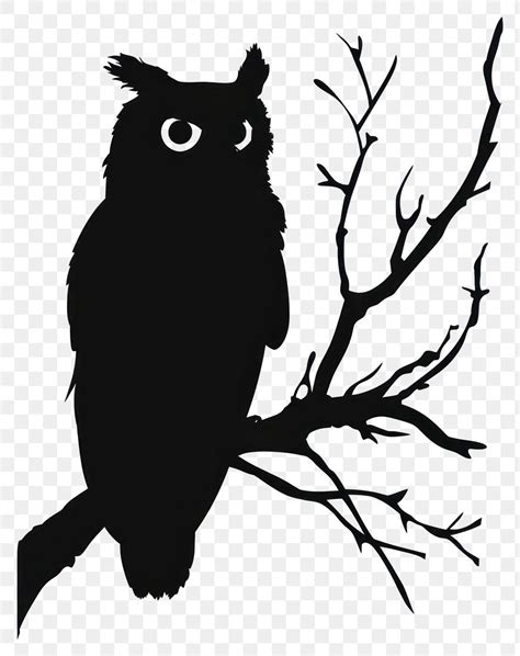 PNG Owl silhouette wildlife stencil. | Free PNG - rawpixel