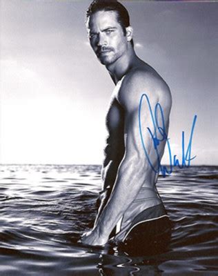 Gay Int Shirtless Paul Walker Signed X