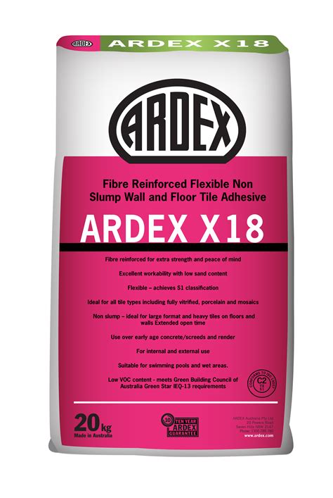 Ardex X 18 Fibre Reinforced Tile Adhesive Ardex New Zealand