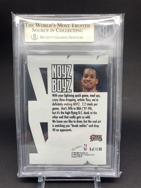 Allen Iverson 1998 99 Skybox Thunder Noyz Boyz 8 Pop Report 9 EBay