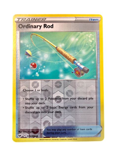 Ordinary Rod Reverse Holo Ungraded Pokemon Sword Shield