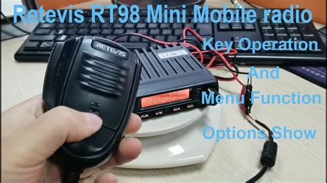 Retevis RT98 Mini Mobile Radio Key Operation And Menu Function Options