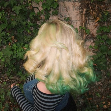 Blonde With Green Peek A Boo Purple Blonde Hair Silver Blonde Hair