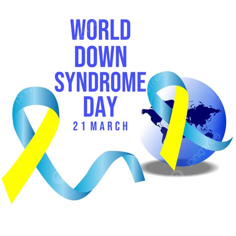 Down Syndrome Ribbon Vector Hd Images Map Vector Syndrome Day 21 March