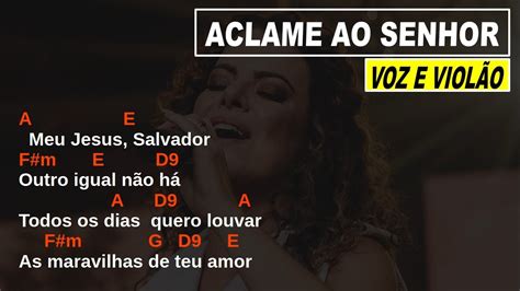 ACLAME AO SENHOR Diante do Trono Voz e Violão Cifra Simplificada