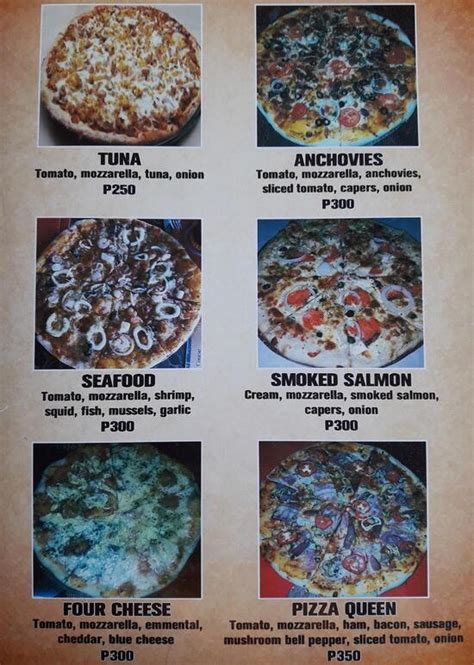 Menu At Glenda S Bistro Restaurant And Pizza Puerto Galera