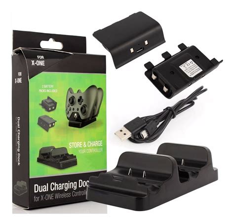 Cargador Doble Control Xbox One Baterias Cable Usb En