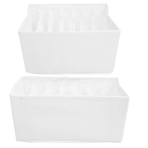 Himition 2pcs Wardrobe Underwear Organizer Multi-grid Underpants