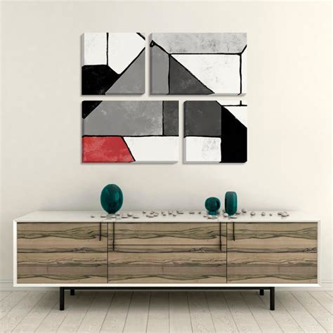 Conjunto Quadros Abstrato Geométrico 23 95x120cm Mosaico Kit