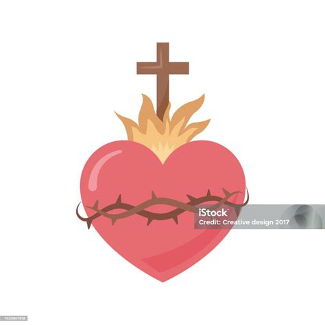 Sacred Heart Stock Illustration Download Image Now Heart Shape