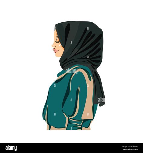 Muslim Women In Hijab Cartoon