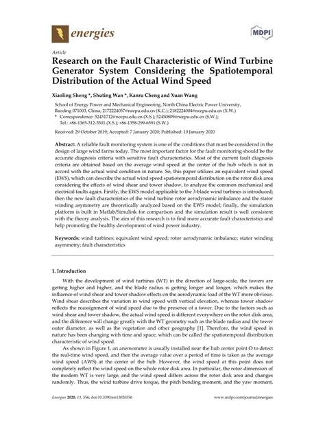 Pdf Research On The Fault Characteristic Of Wind Turbine Generator