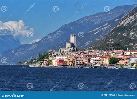 Malcesine Castle on Lake Garda Stock Photo - Image of history ...