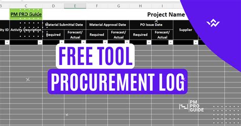 Procurement Tracking Log Excel Template Free Download