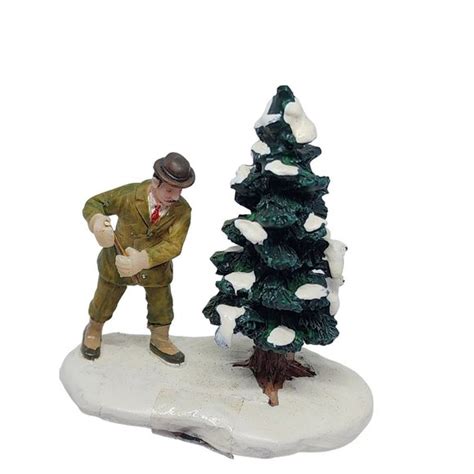 Lemax Other Lemax Man Cutting Down Christmas Tree Home Decor Shelf