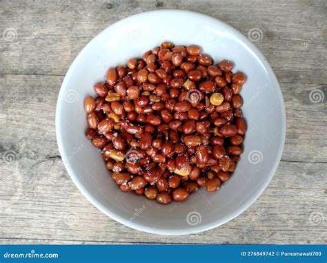 Kacang Tanah Goreng Or Fried Peanuts On The Plate Stock Photo Image