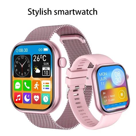 Smartwatch Com Dial Personalizado Para Mulheres Imperme Vel Bluetooth M Sica Full Touch Pulseira