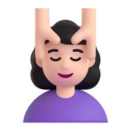 마사지 받는 여자 하얀 피부 Emoji on Microsoft Teams 14 0