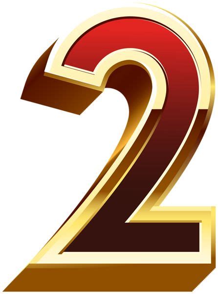 Two Gold Red Number Png Clip Art In Clip Art Free Clip Art