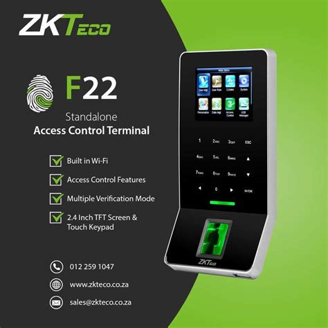 Zkteco F22 Ultra Thin Fingerprint Access Control And Time And Attendance