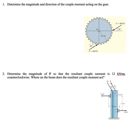 Solved 1 Determine The Magnitude And Direction Of The Chegg